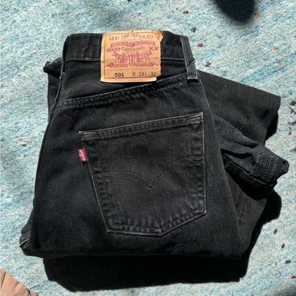 Levi's Denim - Vintage 501 Levi's Black Straight Jeans